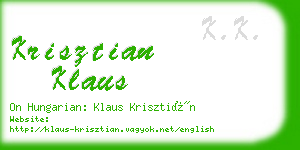 krisztian klaus business card